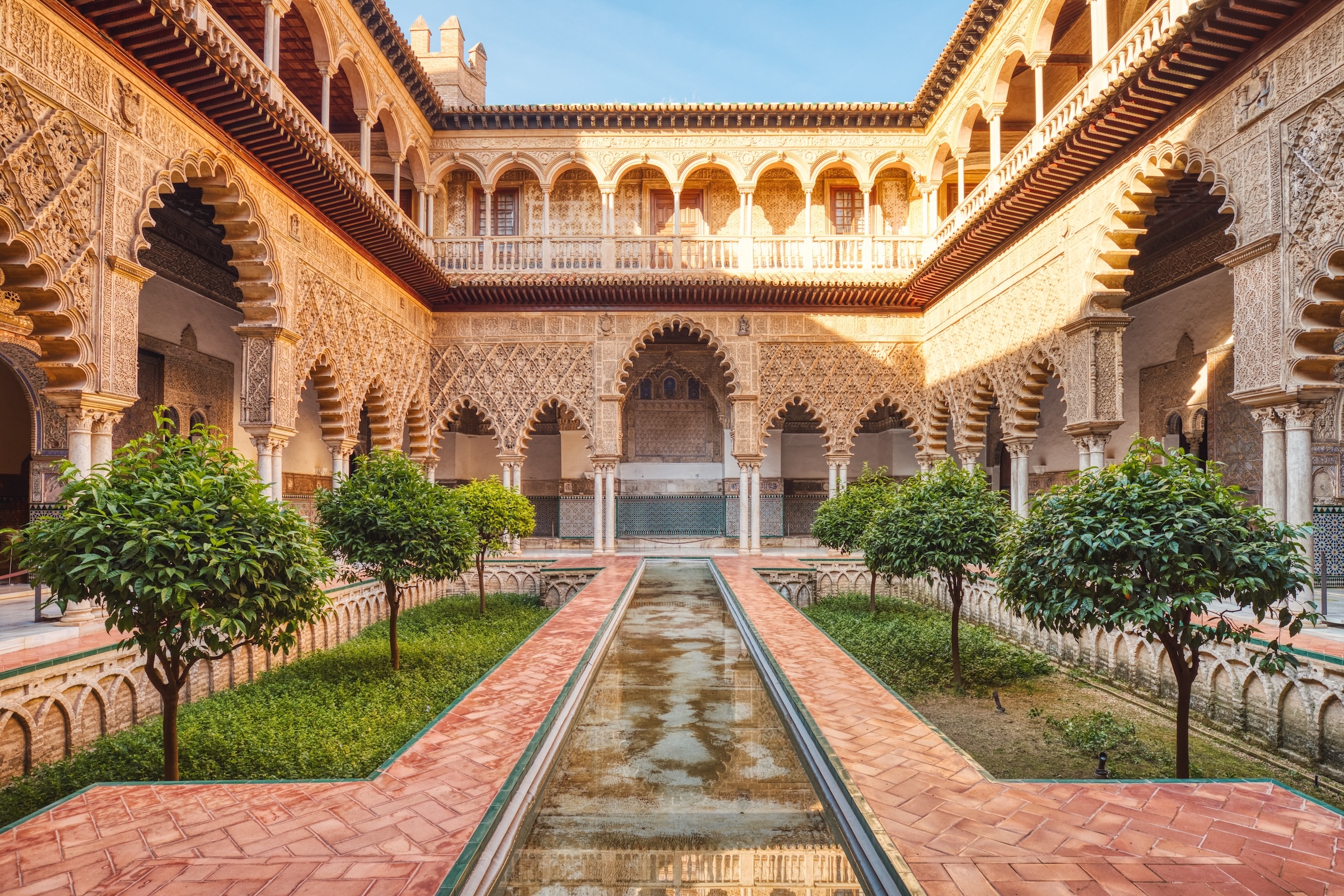 The Royal Alcázar of Seville with its gardens