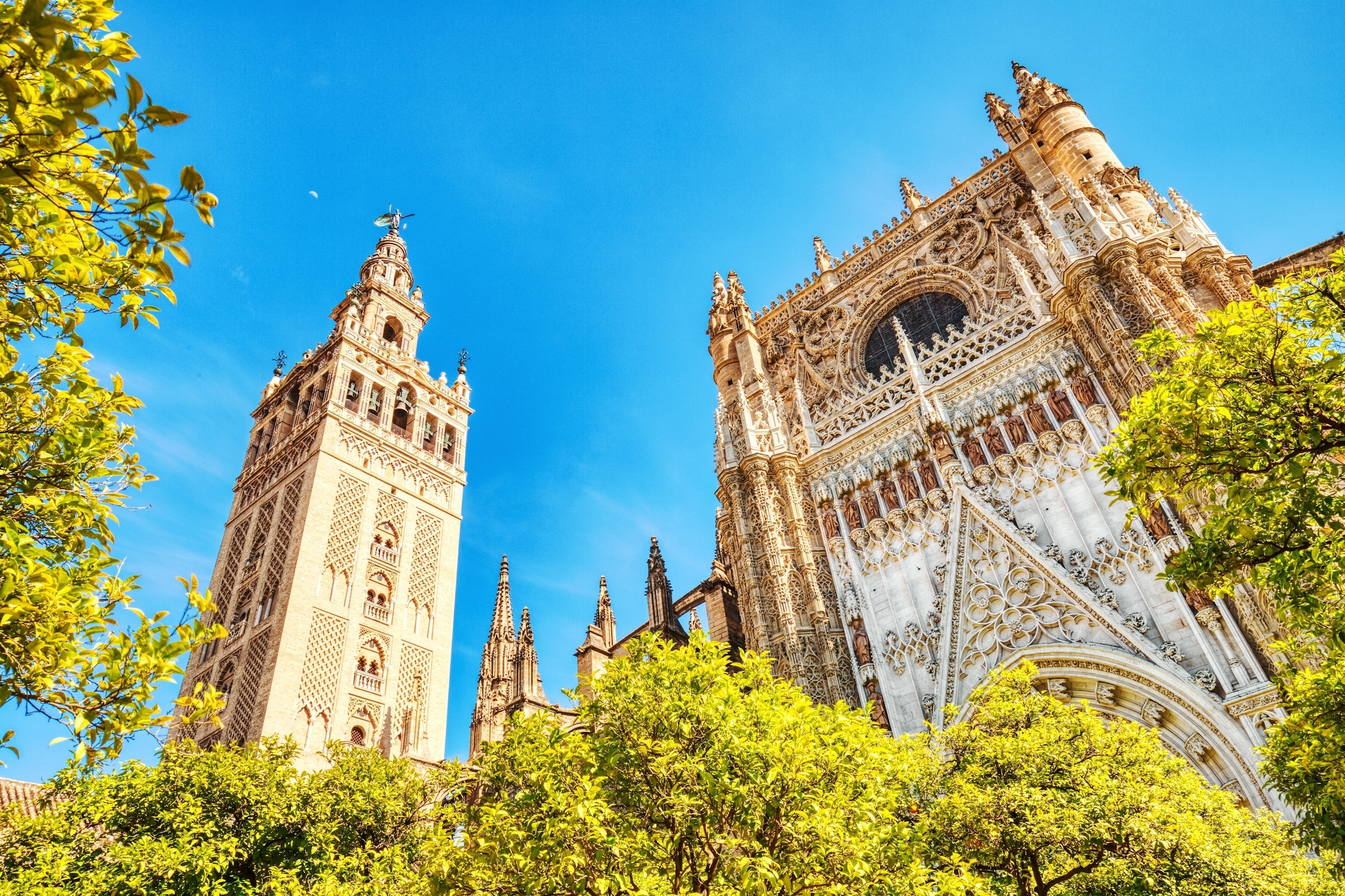 The Giralda tower next to Seville Cathedral